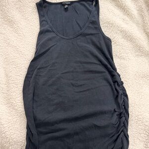 Beyond Yoga Beyond the Bump Large Black Ruched Tank Top